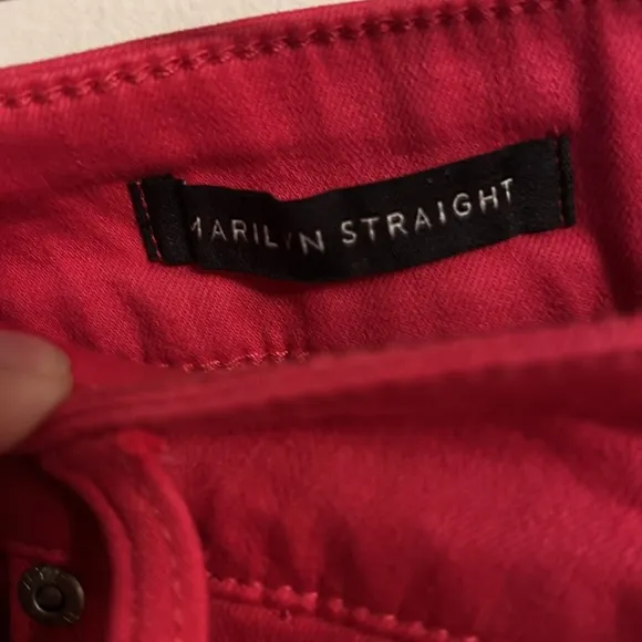 NYDJ Straight Jeans in Big Pink size 14