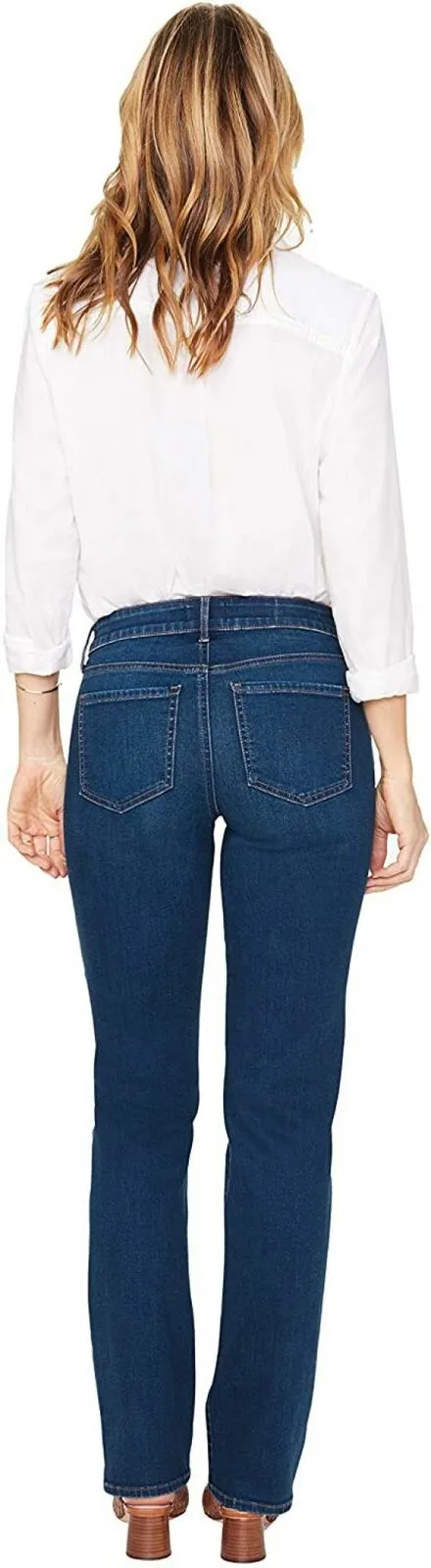NYDJ Women's Marilyn Double Button Straight-Leg Jeans