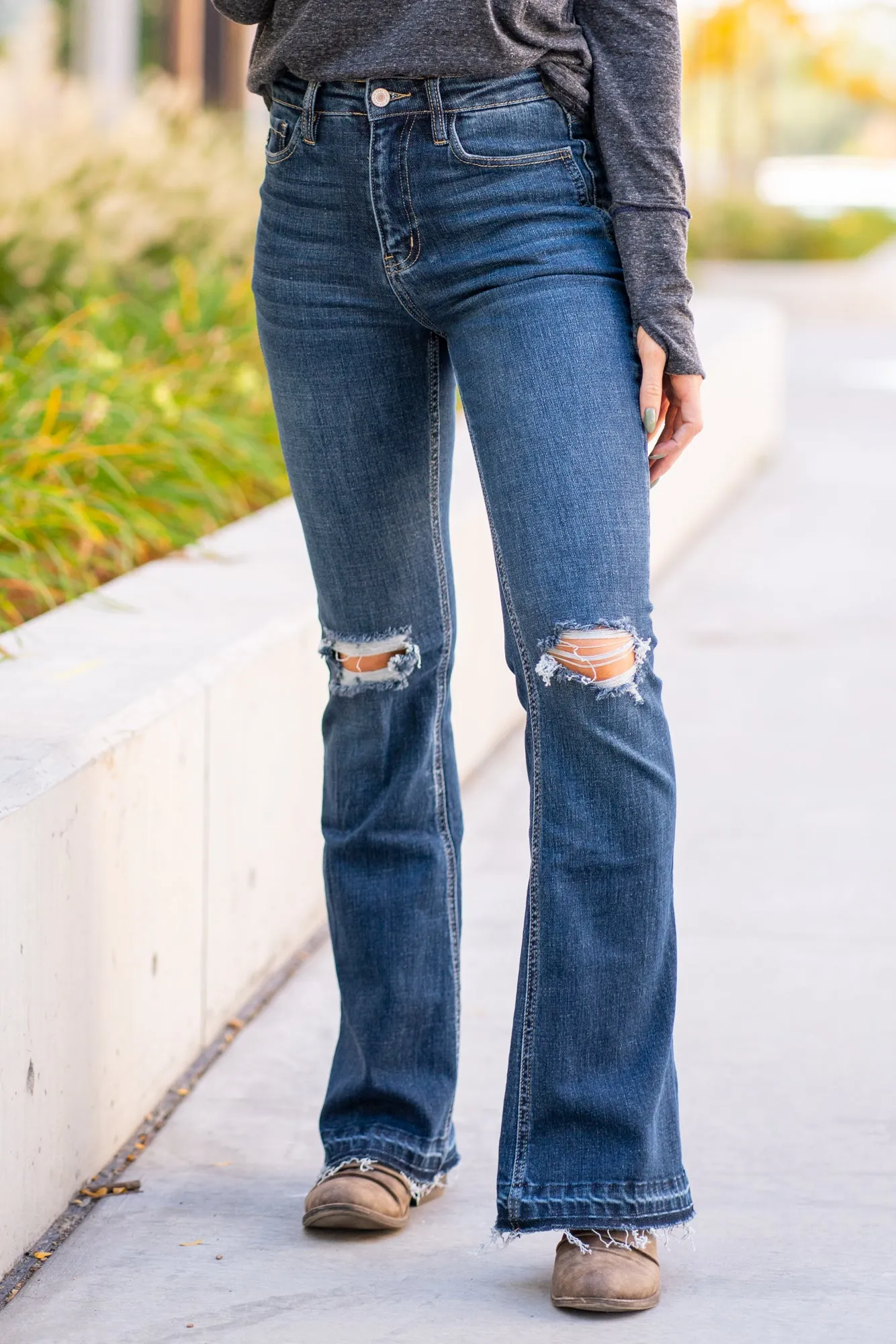 Oak Park High Rise Released Hem Flare