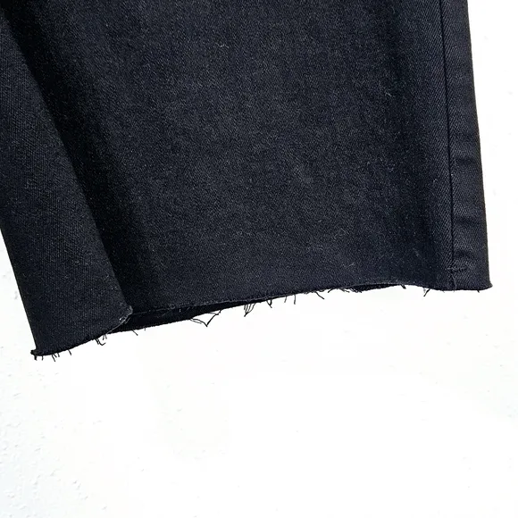 Oat New York High Rise Wide Leg Jean in Black Size 12 / 31