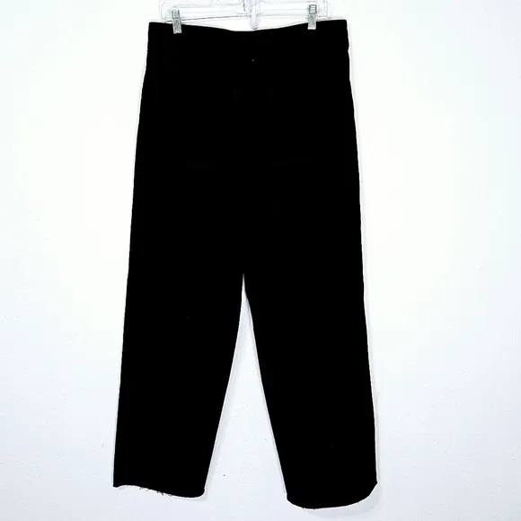 Oat New York High Rise Wide Leg Jean in Black Size 12 / 31