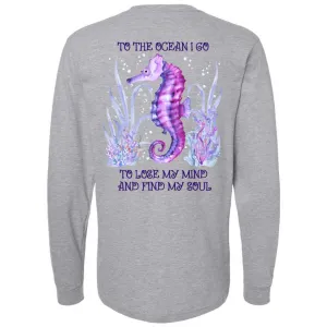Ocean Soul Long Sleeve T-Shirt (Gray)