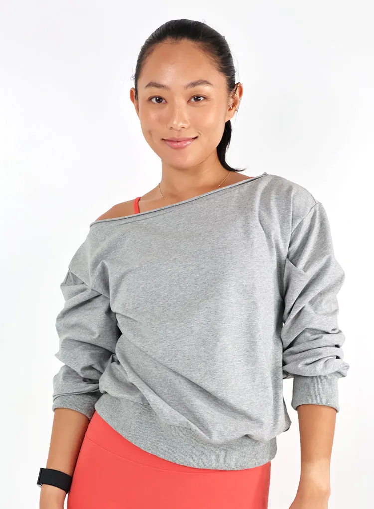 OFF SHOULDER SWEATSHIRT