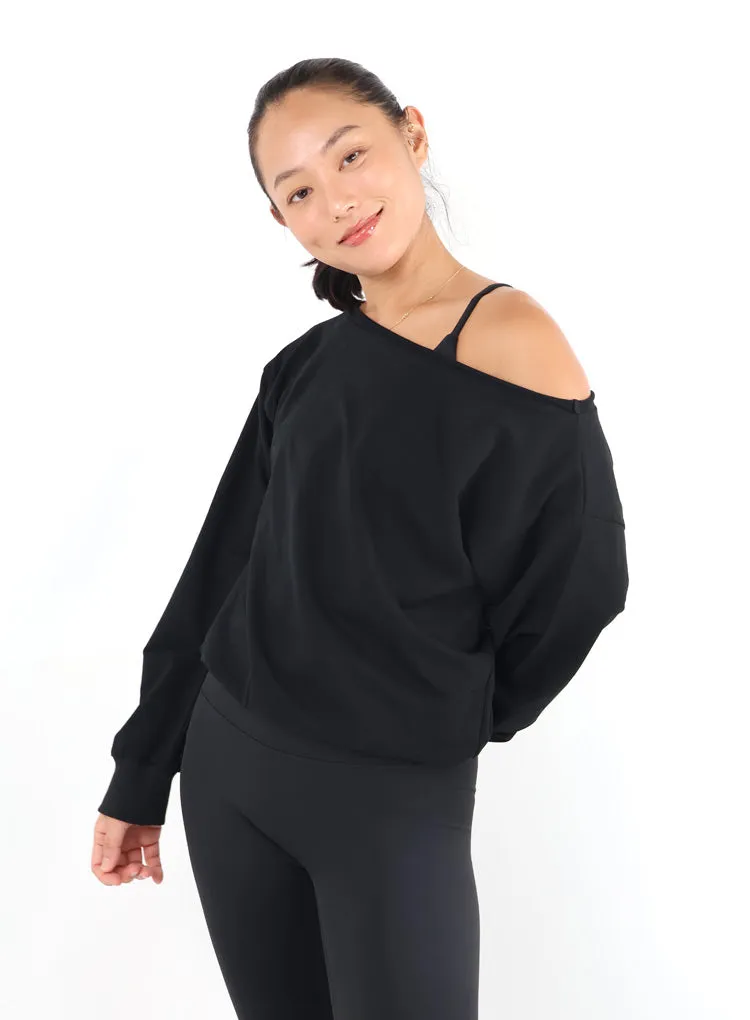 OFF SHOULDER SWEATSHIRT