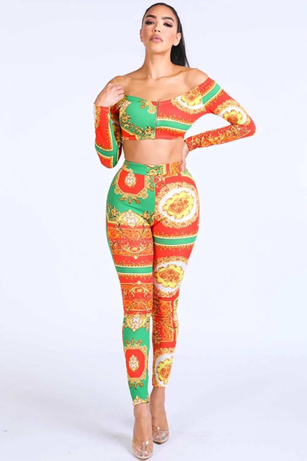 Off Shoulder Top & Leggings Set