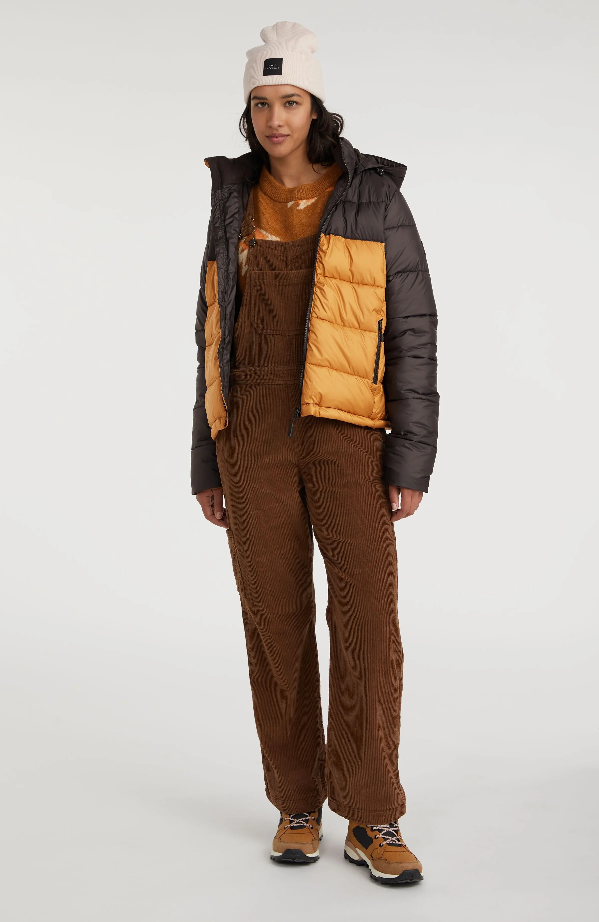 O'Riginals Steppjacke | Rich Caramel Colour block