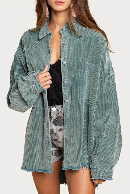 OVERSIZED CORDUROY SHACKET