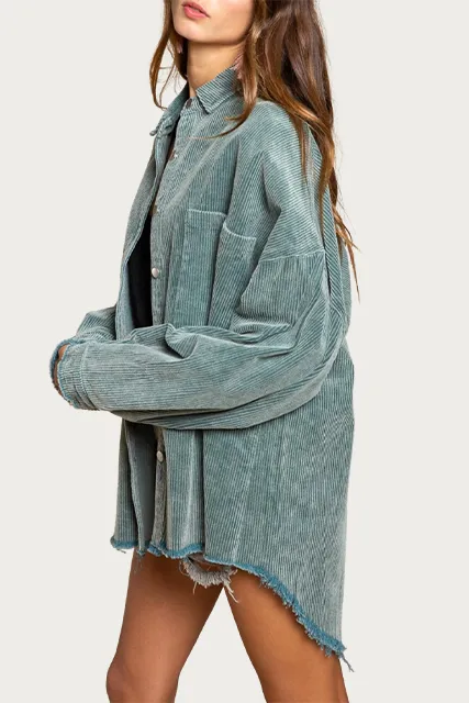 OVERSIZED CORDUROY SHACKET