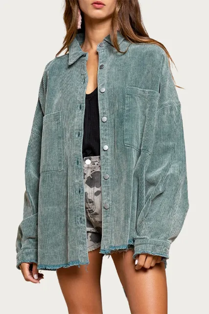 OVERSIZED CORDUROY SHACKET