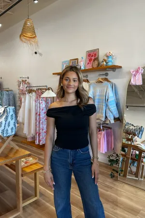Palmer Off Shoulder Top in Black