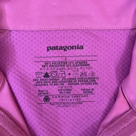 Patagonia 1/4 Zip Pullover Sweater Womens Long Sleeve All Weather Top