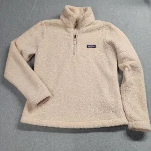 Patagonia Jacket Womens Small Orange Light Peach Los Gatos Pullover Sweater Zip