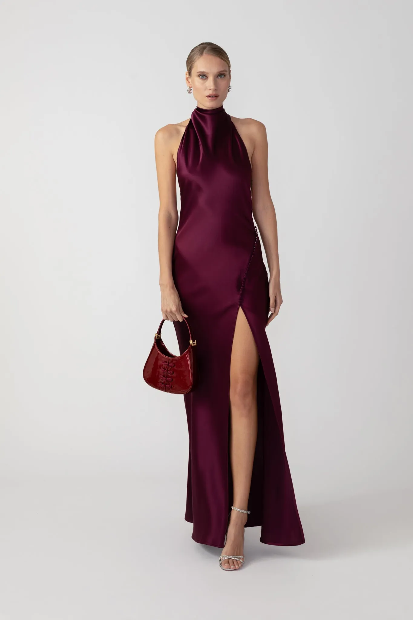 Penelope Backless Satin Gown