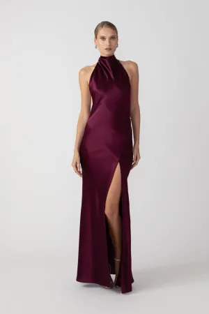 Penelope Backless Satin Gown