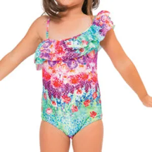 PEQUEÑO PARAISO T - One Shoulder Ruffled One Piece