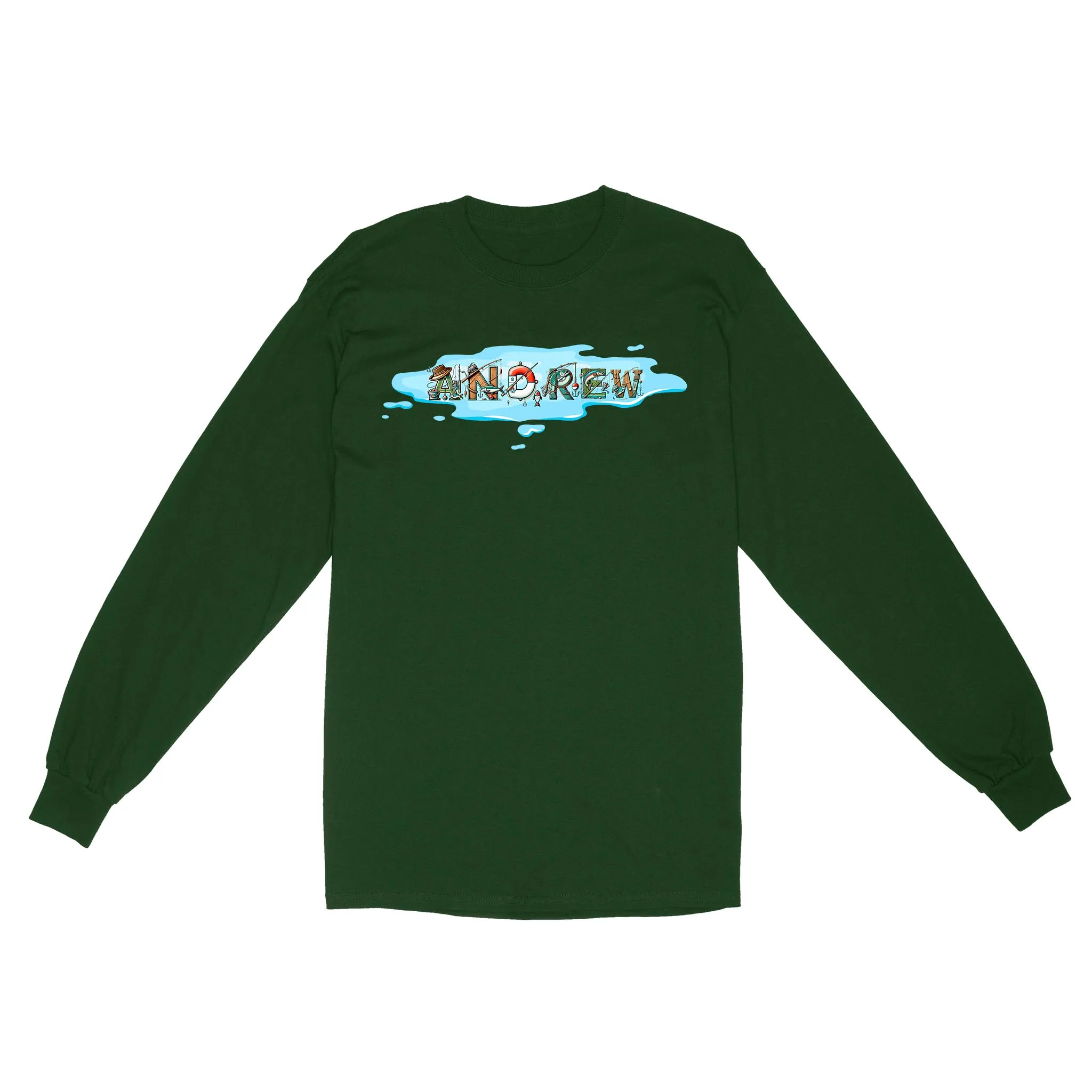 Personalized fishing shirts custom name fishing Long Sleeve