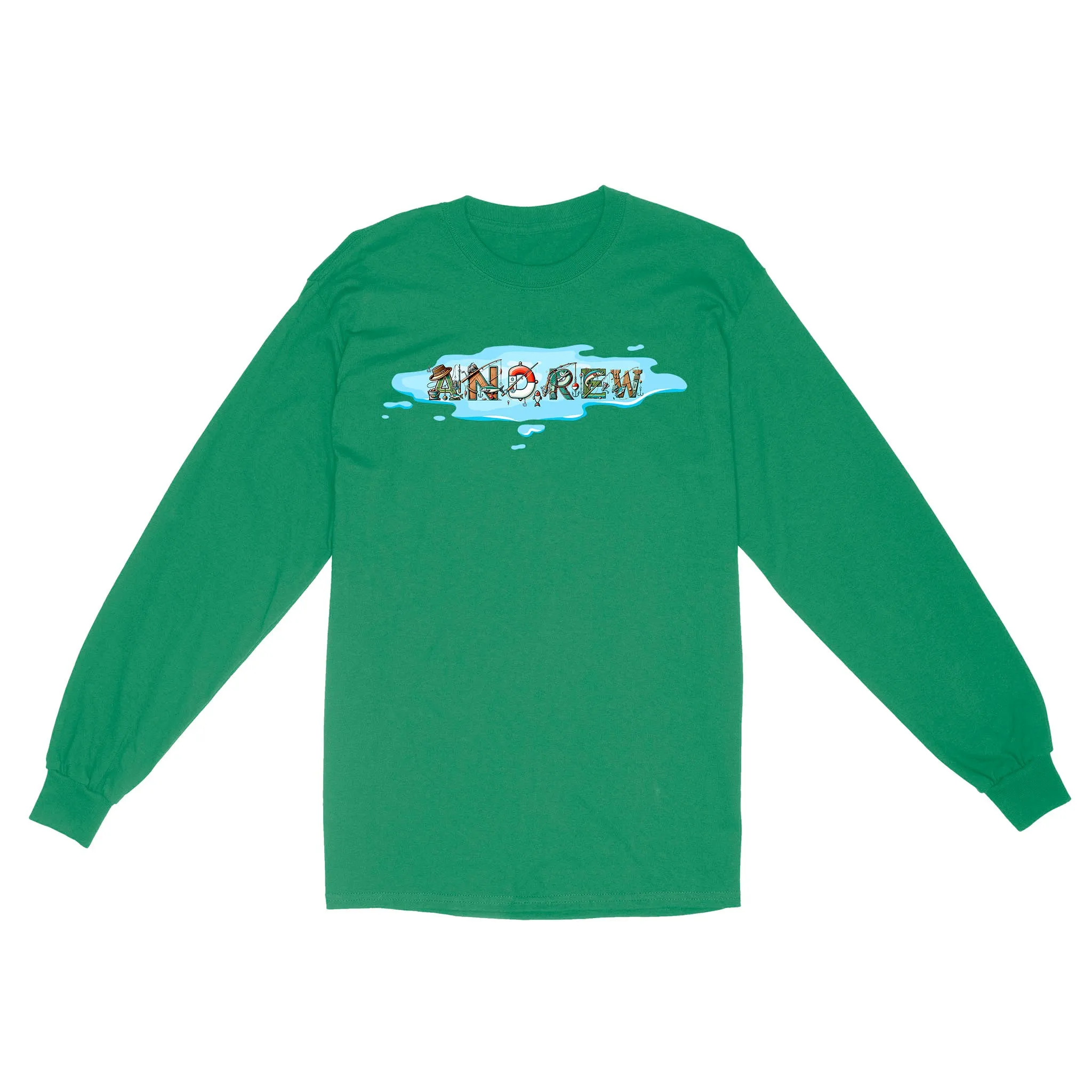 Personalized fishing shirts custom name fishing Long Sleeve