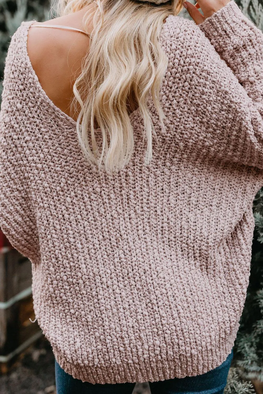 Pink Warm My Soul Knit Off Shoulder Sweater