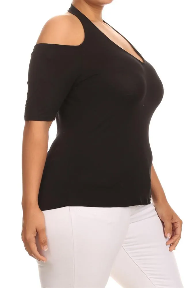 Plus Size Cold Shoulder Babe Top