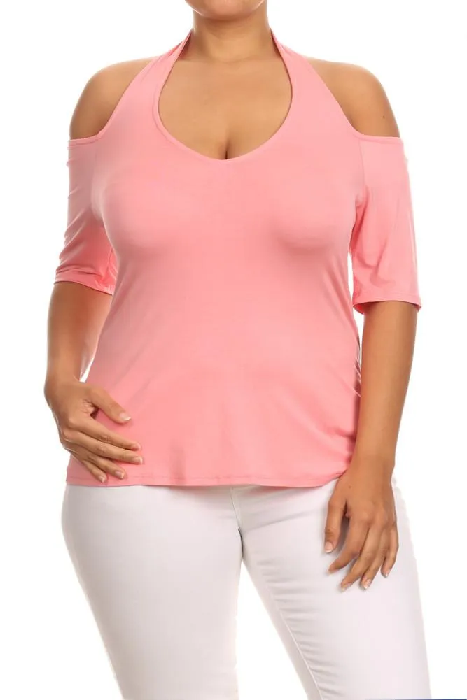 Plus Size Cold Shoulder Babe Top