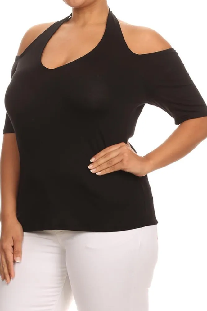 Plus Size Cold Shoulder Babe Top