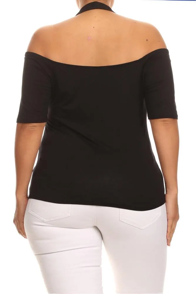 Plus Size Cold Shoulder Babe Top