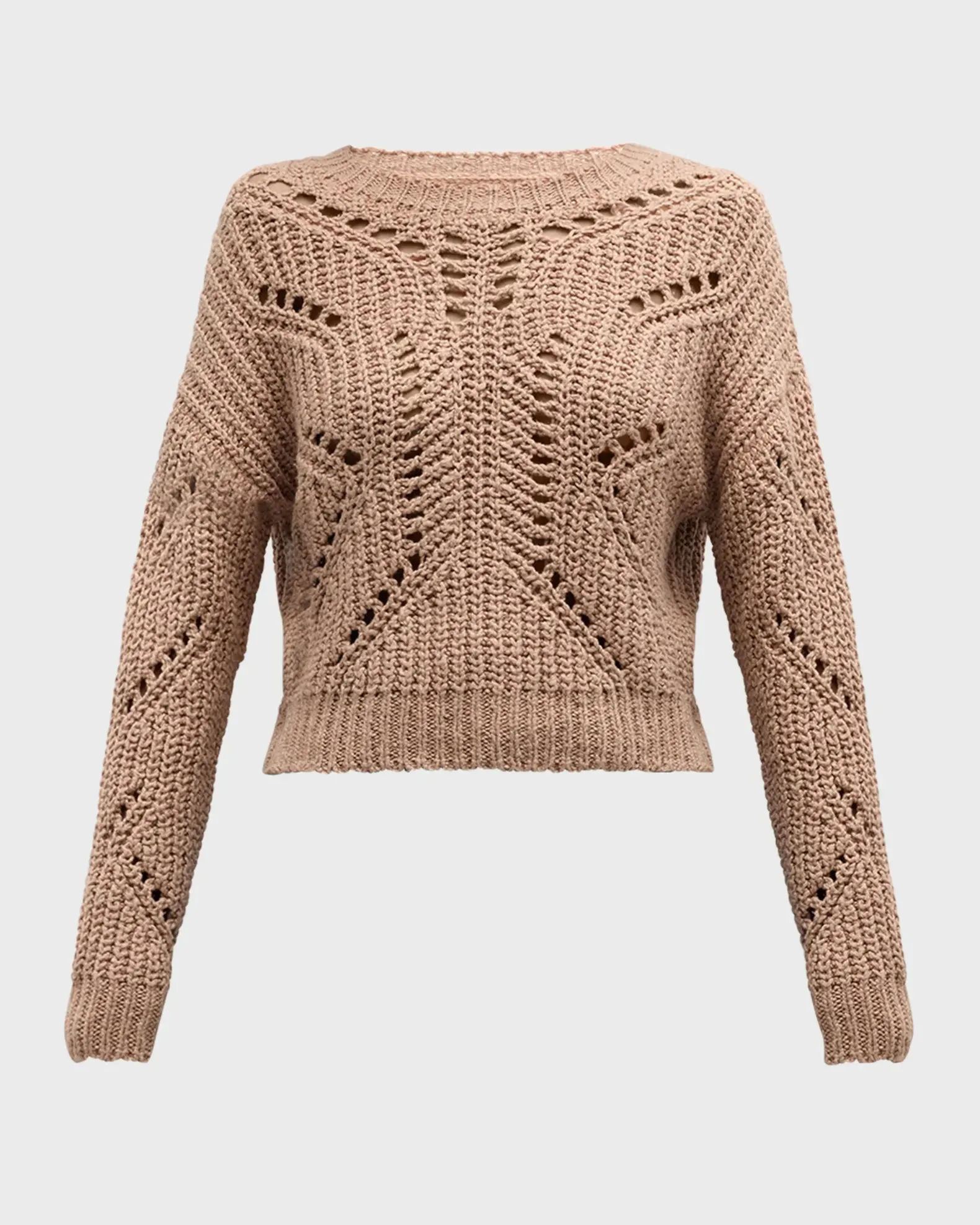 Pointelle-Knit Cotton Sweater