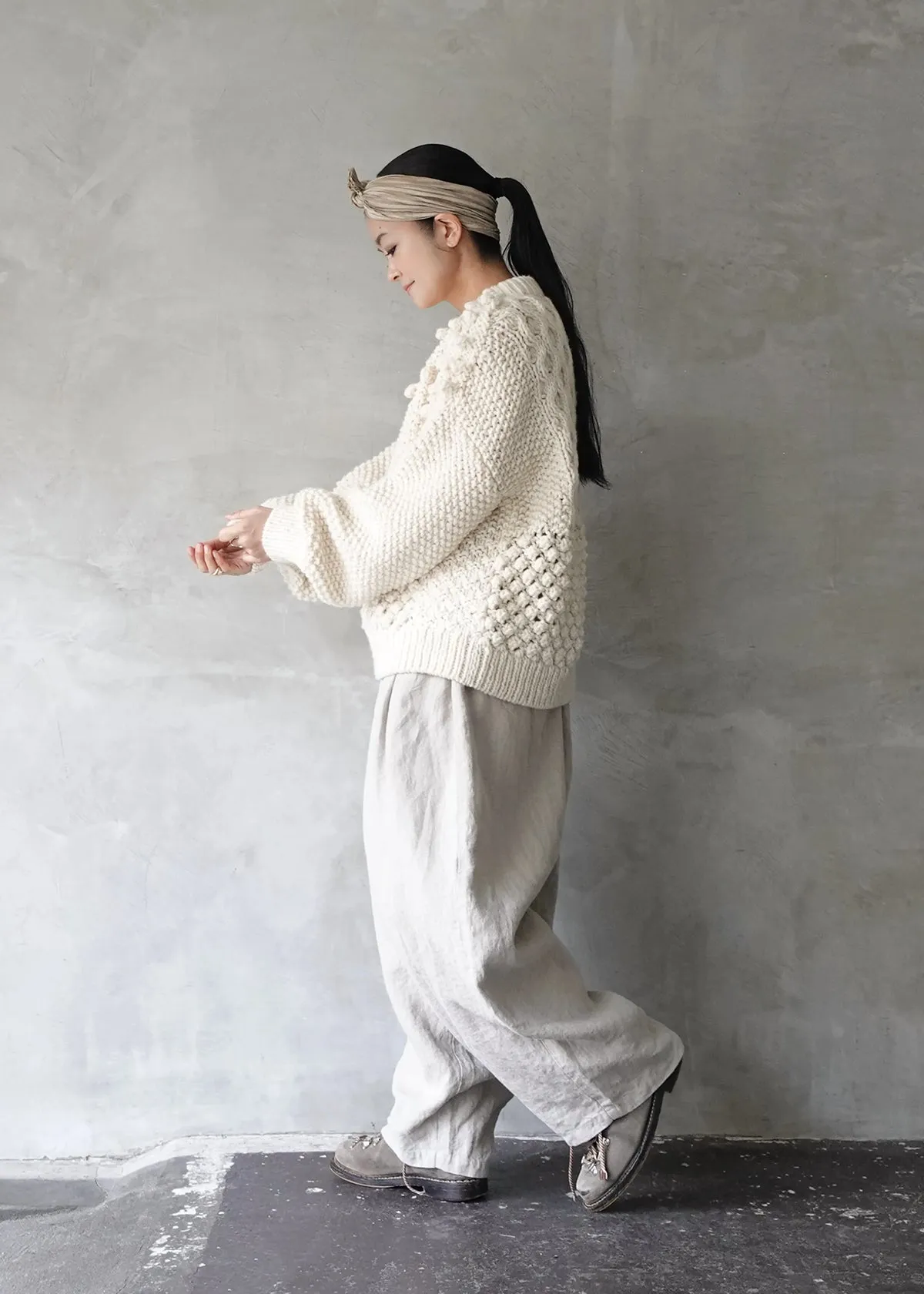 Pure Hand Knit Pullover by Ichi Antiquités