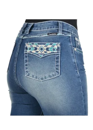 Pure Western Jeans Womens Abbi High Waisted True Blue (PCP2213653)