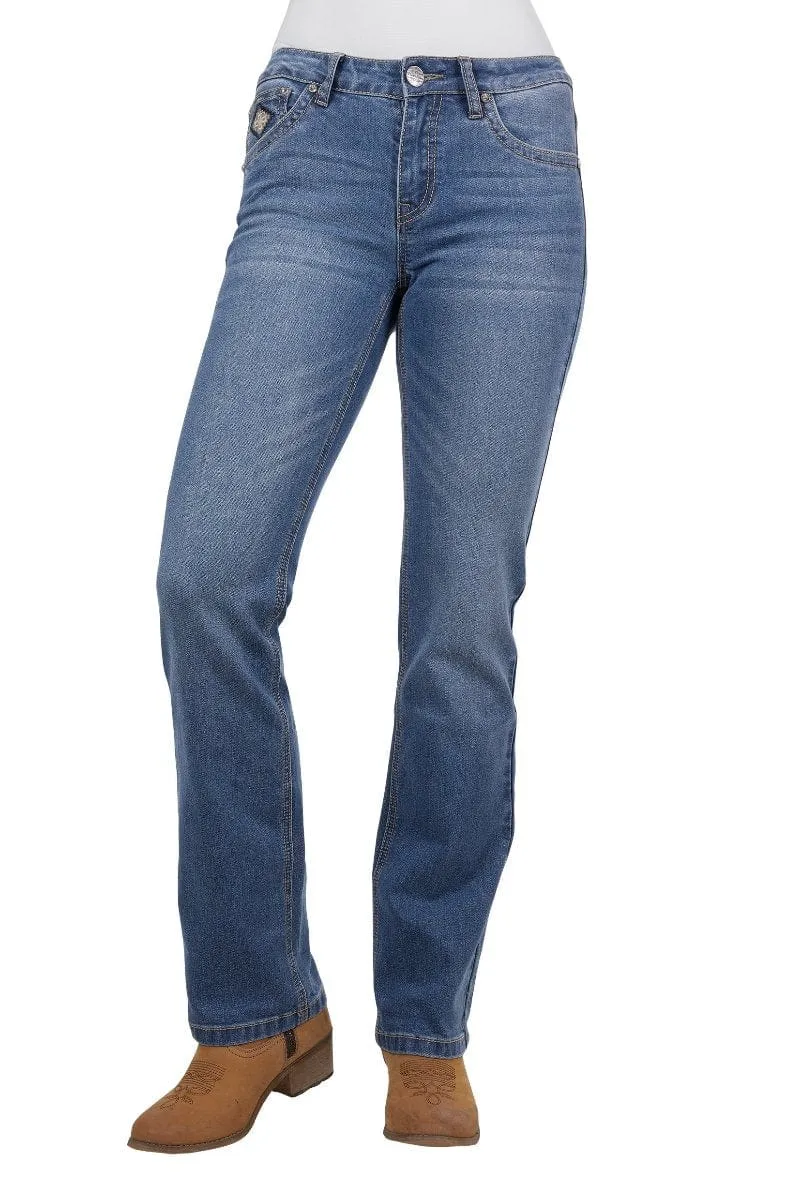 Pure Western Womens Gia High Rise Boot Cut Jeans