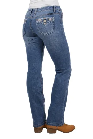 Pure Western Womens Gia High Rise Boot Cut Jeans