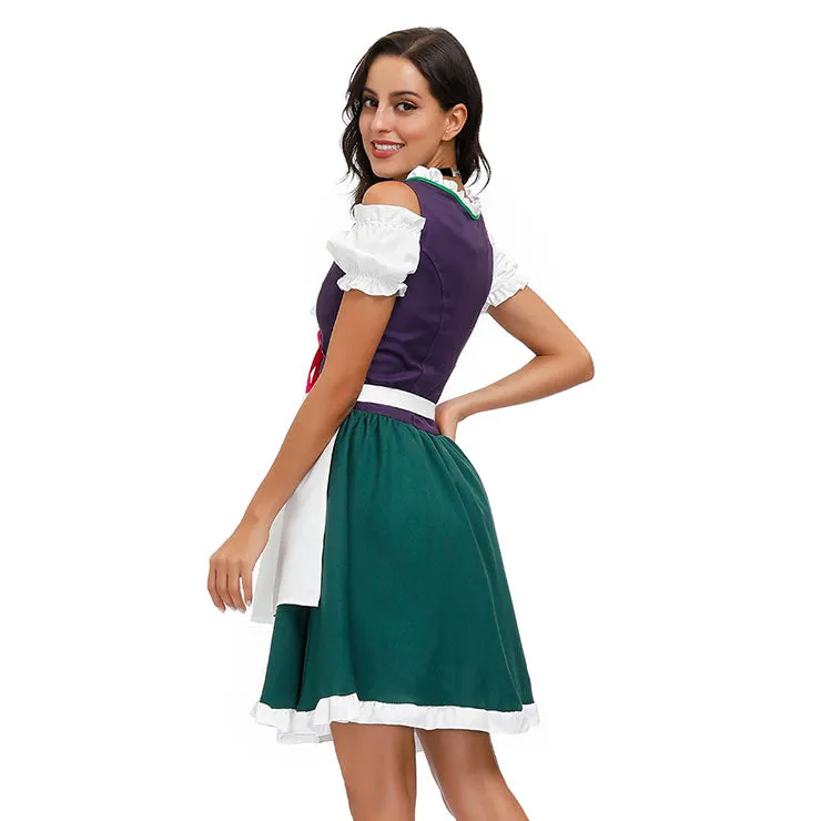 Purple Off-Shoulder Tavern Girl Costume