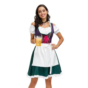 Purple Off-Shoulder Tavern Girl Costume