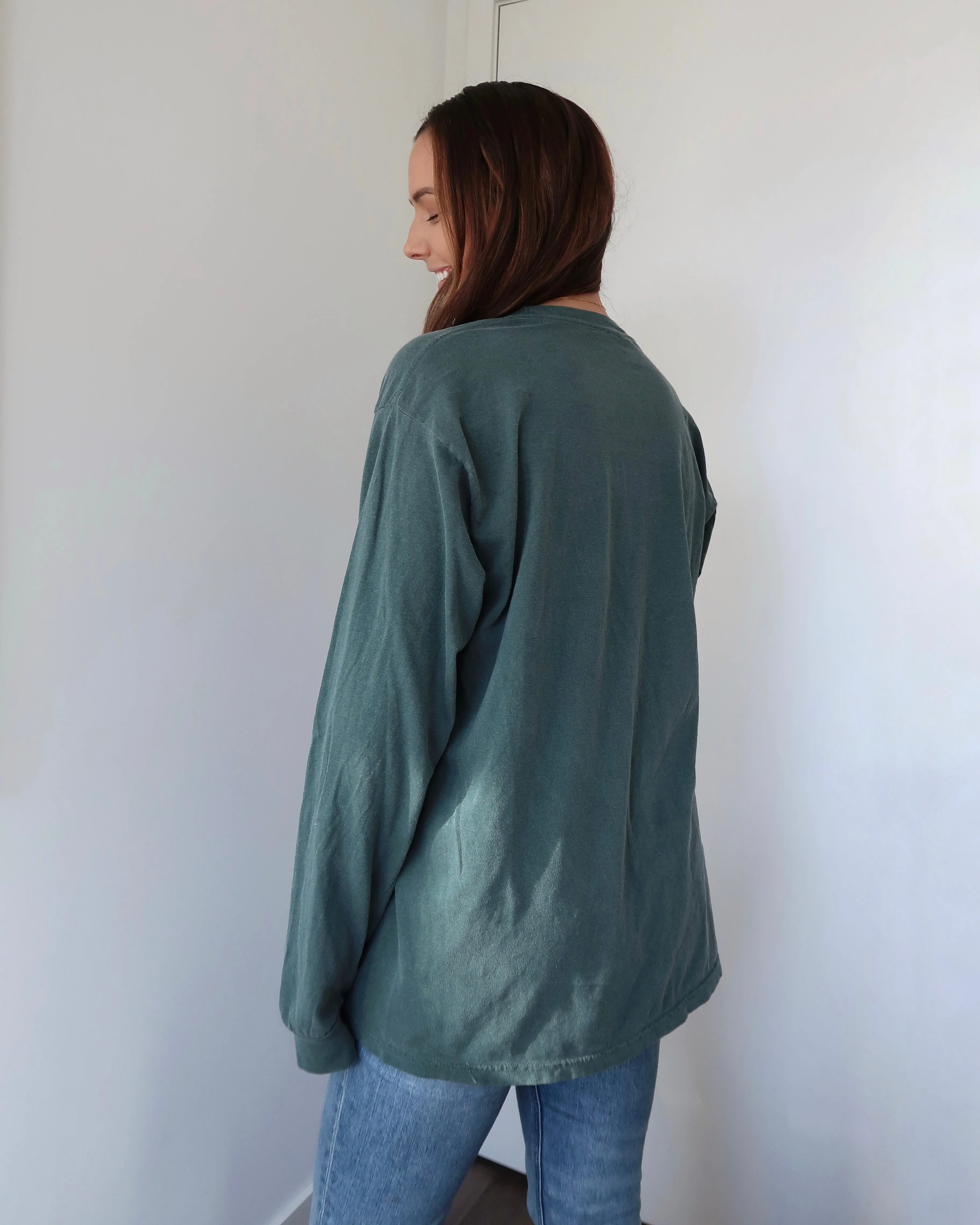 "LOVE IS LOVE" OVERSIZED LONG SLEEVE (Spruce)