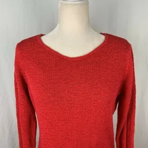 Rachel Zoe Karla Sweater L Open Loose Knit Pink