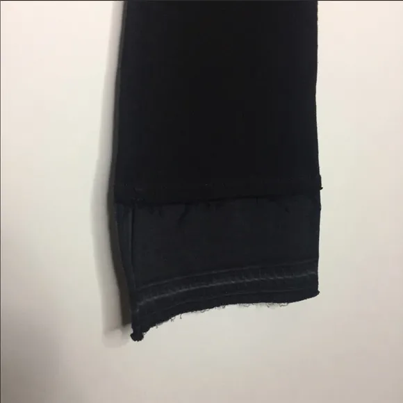 Rag &amp; Bone 10” Crop Flare Double Hem Jeans Black