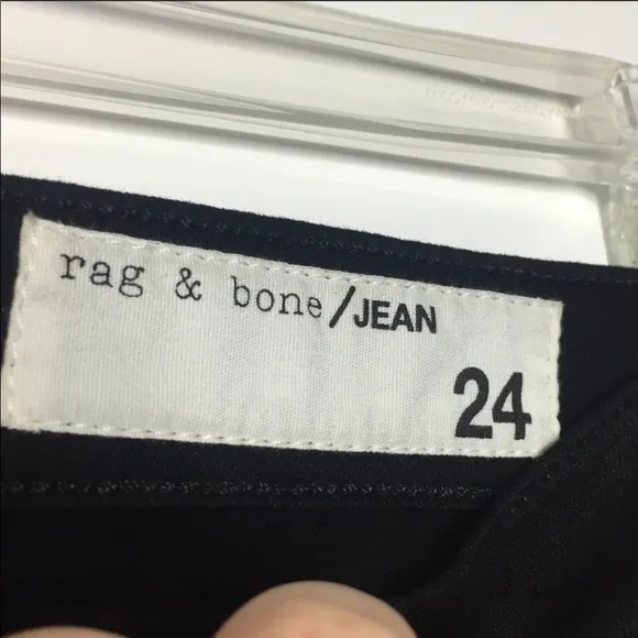 Rag &amp; Bone 10” Crop Flare Double Hem Jeans Black