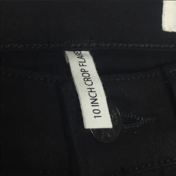 Rag &amp; Bone 10” Crop Flare Double Hem Jeans Black