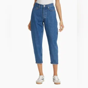 RAG &amp; BONE ALISSA HIGH WAISTED BARREL CUT ANKLE BUTTON FLY FRONT JEANS (Altered)