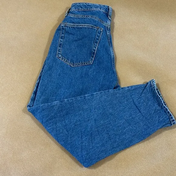 RAG &amp; BONE ALISSA HIGH WAISTED BARREL CUT ANKLE BUTTON FLY FRONT JEANS (Altered)