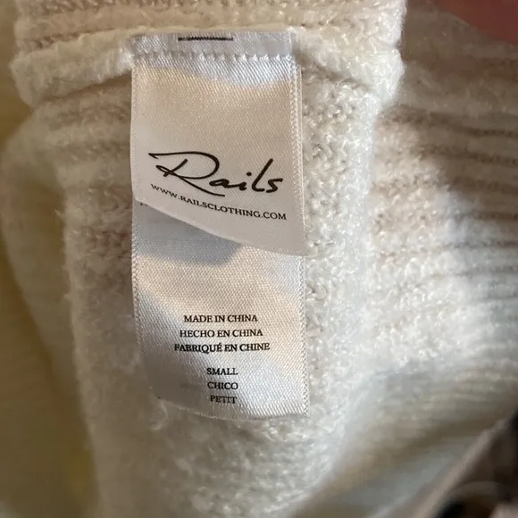 Rails Alexi Pullover sweater cold shoulder size small