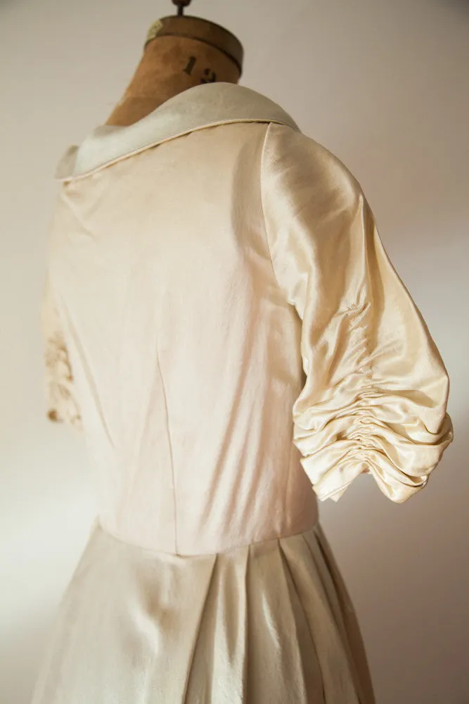 Rare Vintage 1950s Lucie Ann Silk Satin Dressing Gown