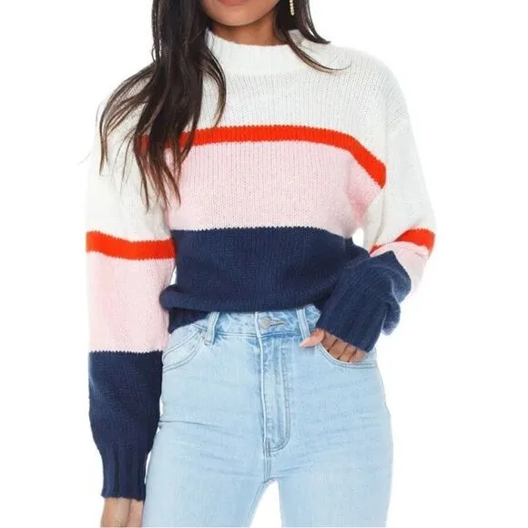 🆕 REBECCA MINKOFFLILIANA STRIPED SWEATER