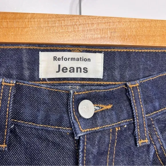REFORMATION Julia High Waist Sydney Destroyed Cigarette Jeans