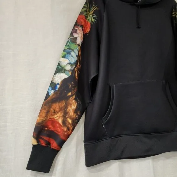 RIPNDIP Unisex  Scuba Bouquet Sleeve Print Hoodie In Black