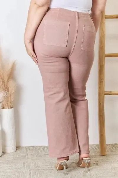 Risen Full Size High Rise Ankle Flare Jeans