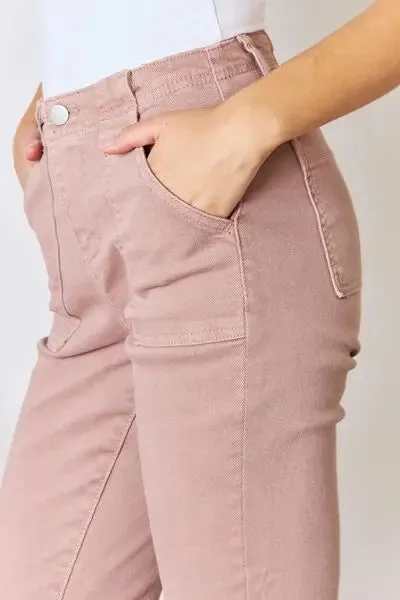 Risen Full Size High Rise Ankle Flare Jeans