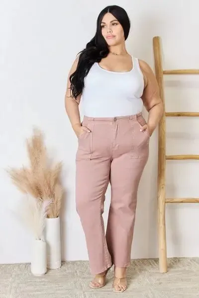 Risen Full Size High Rise Ankle Flare Jeans