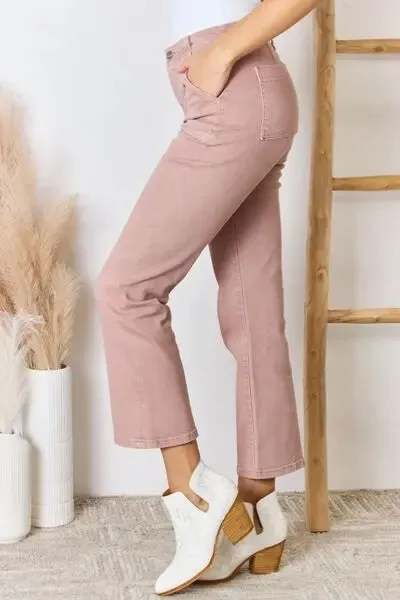 Risen Full Size High Rise Ankle Flare Jeans