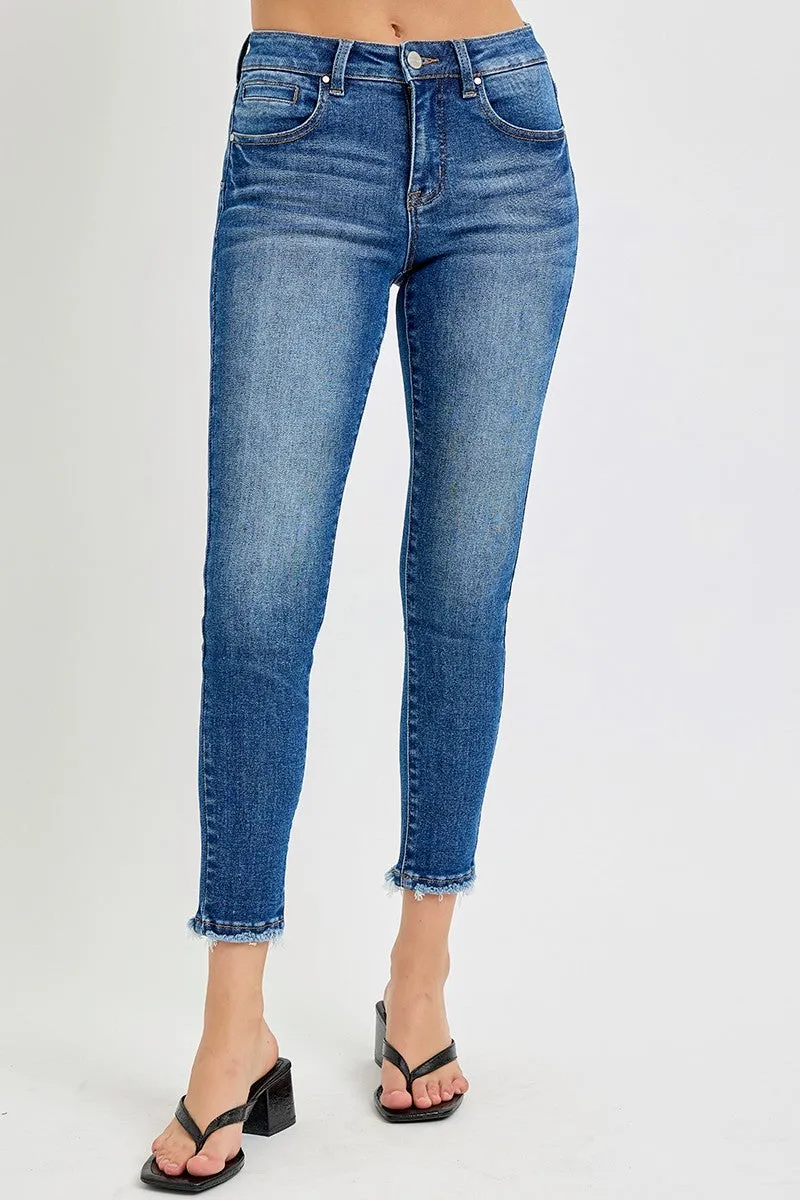 RISEN Tummy Control Mid-Rise Crop Jeans